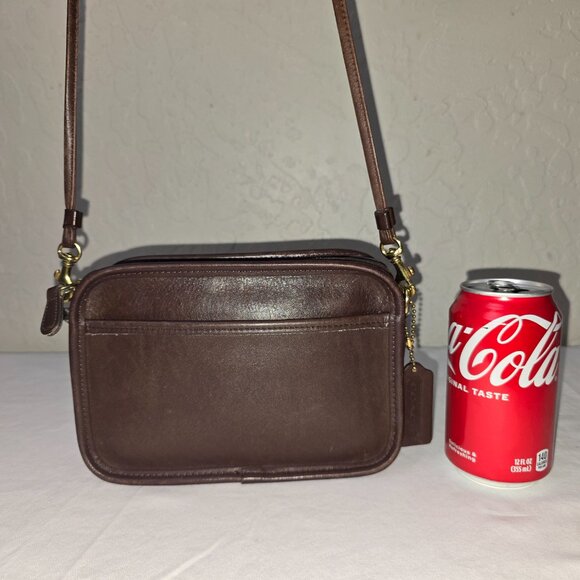 Vintage Coach Carnival 9925 Milk Chocolate Brown Leather Crossbody Shoulder Bag - Picture 2 of 14